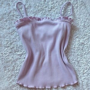 Purple Fitted Lettuce Trim Top || FOREVER 21